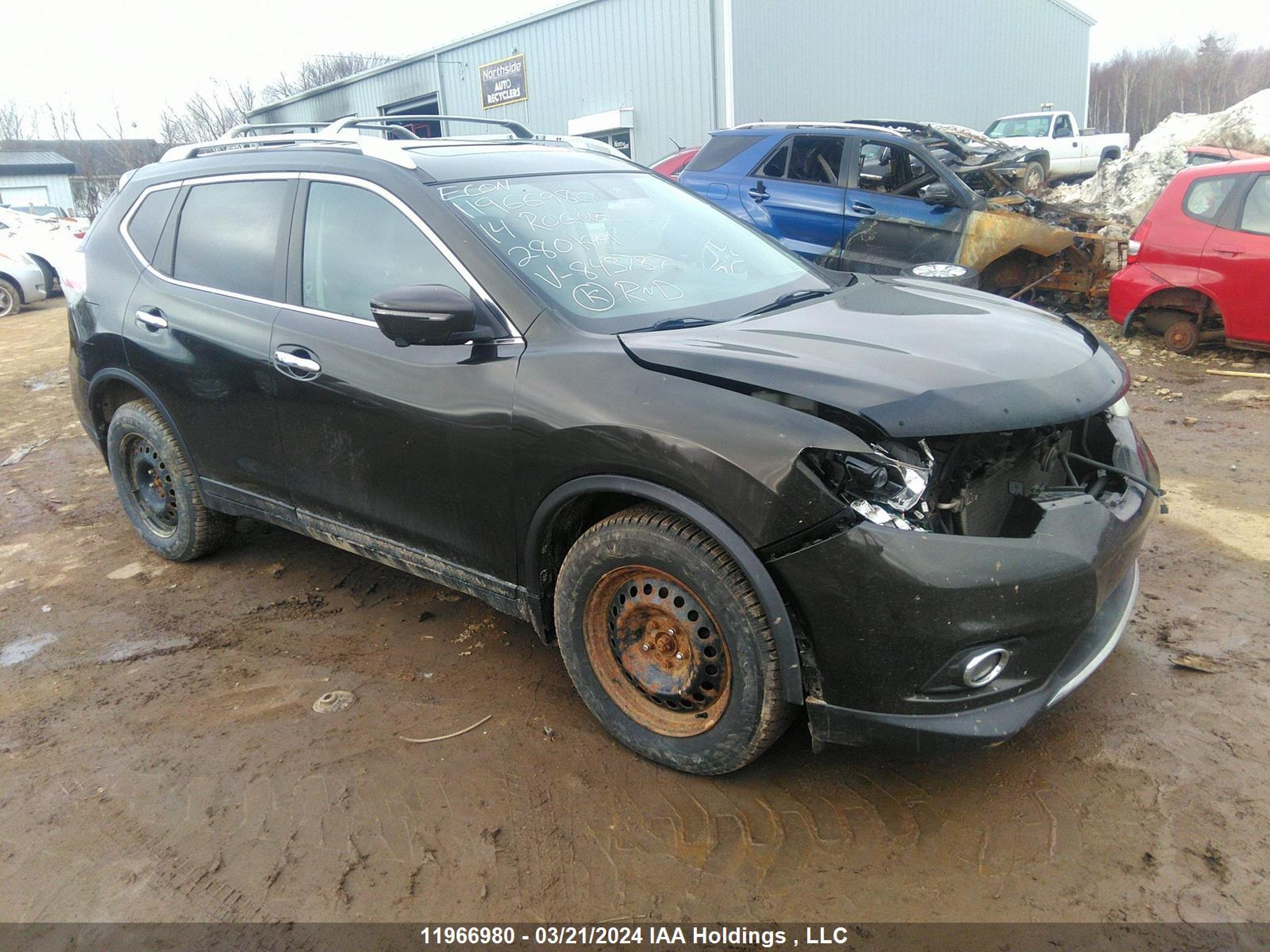 NISSAN ROGUE 2014 5n1at2mv7ec843787