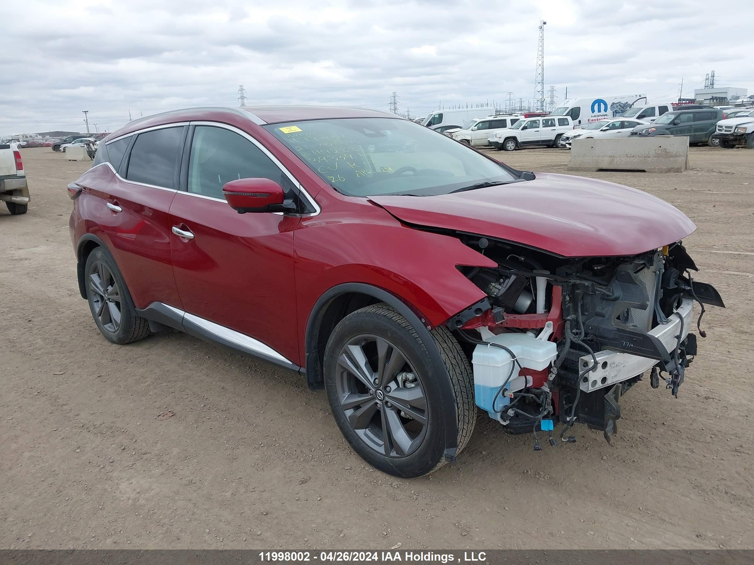 NISSAN MURANO 2021 5n1az2ds0mc114288