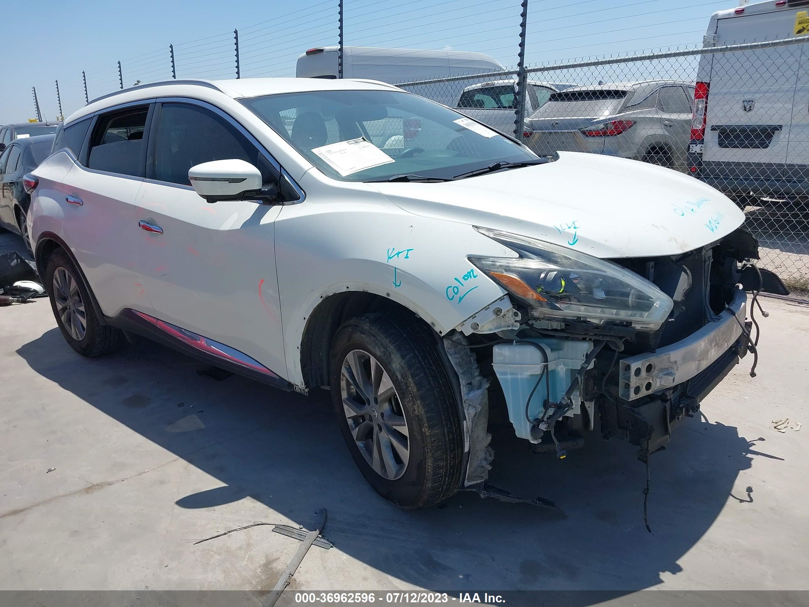 NISSAN MURANO 2018 5n1az2mgxjn102323