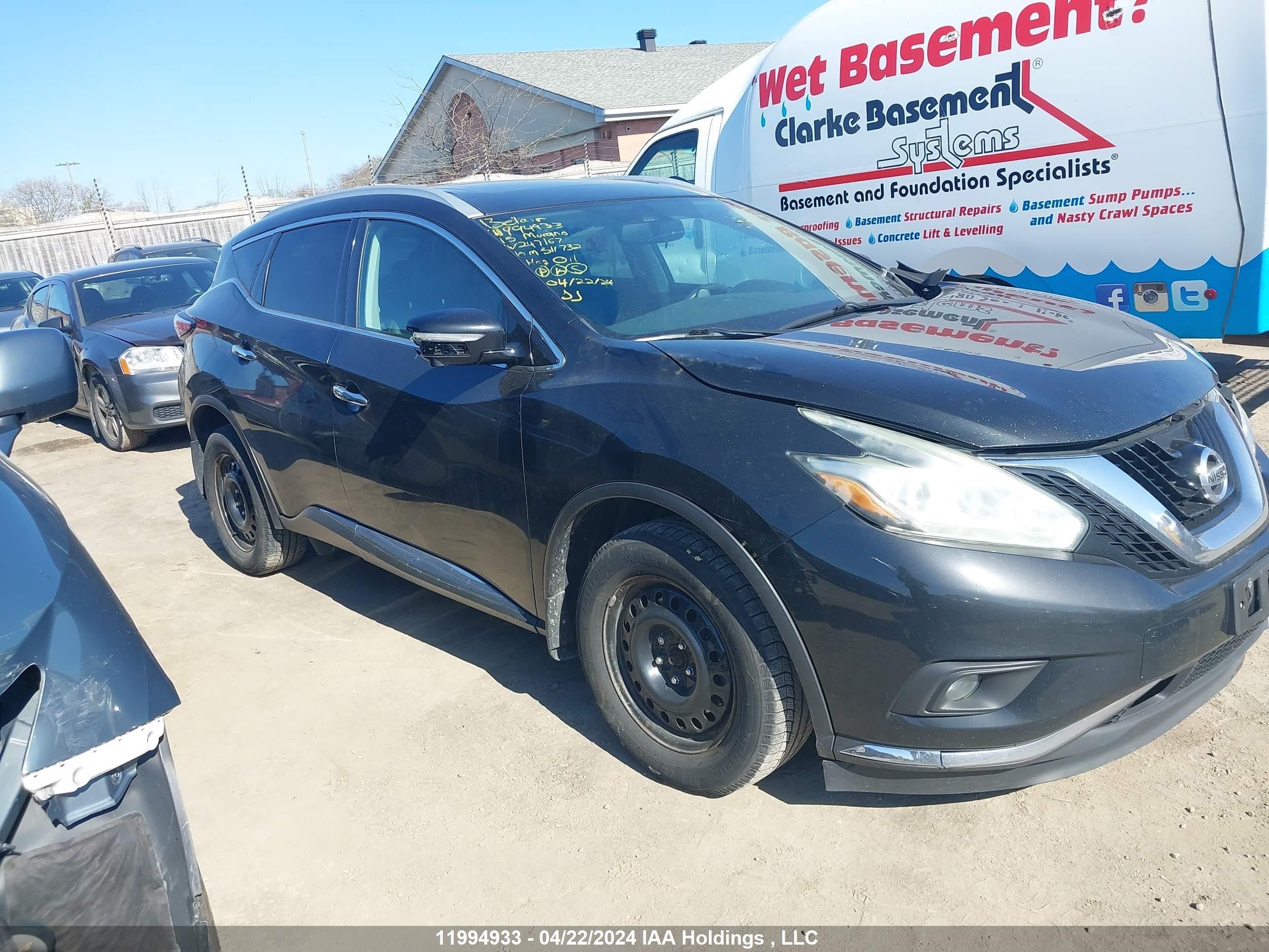 NISSAN MURANO 2015 5n1az2mh1fn247167