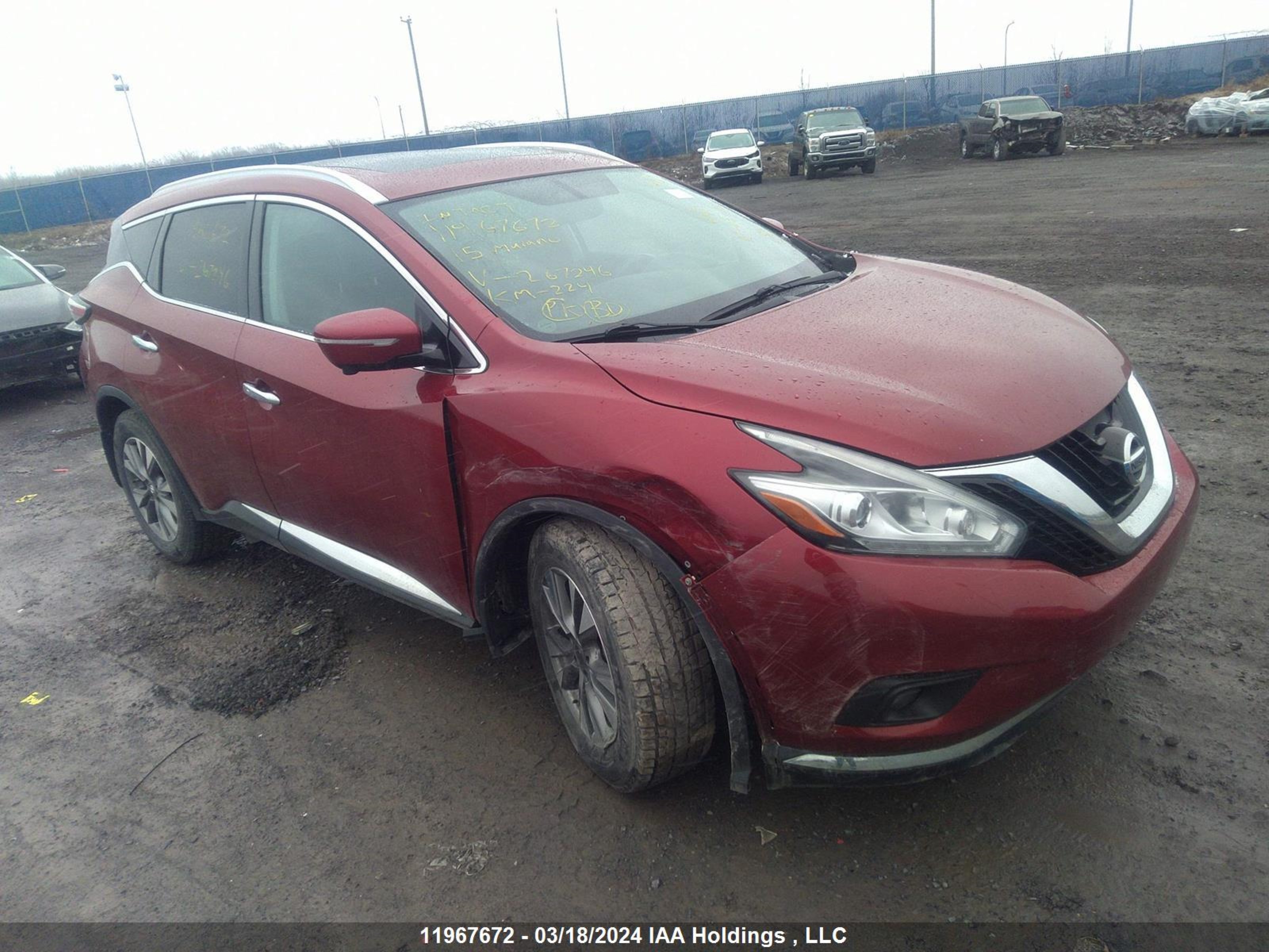 NISSAN MURANO 2015 5n1az2mh9fn267246