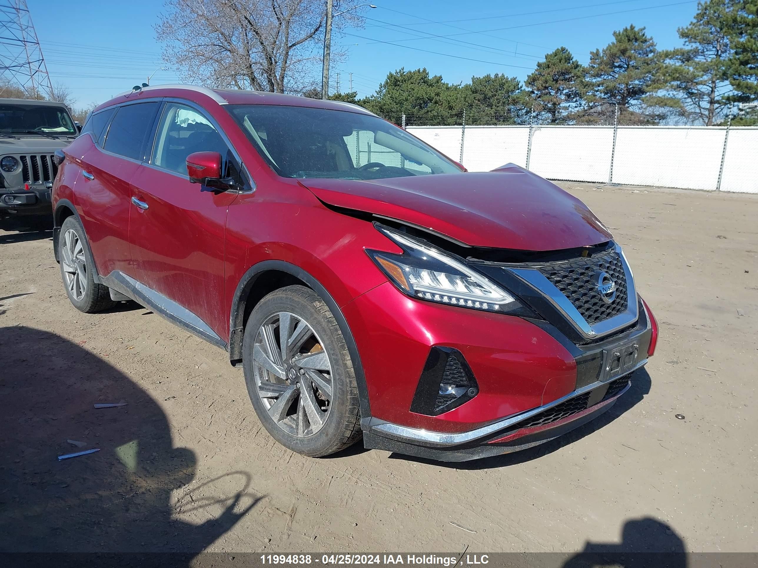 NISSAN MURANO 2019 5n1az2ms3kn162479