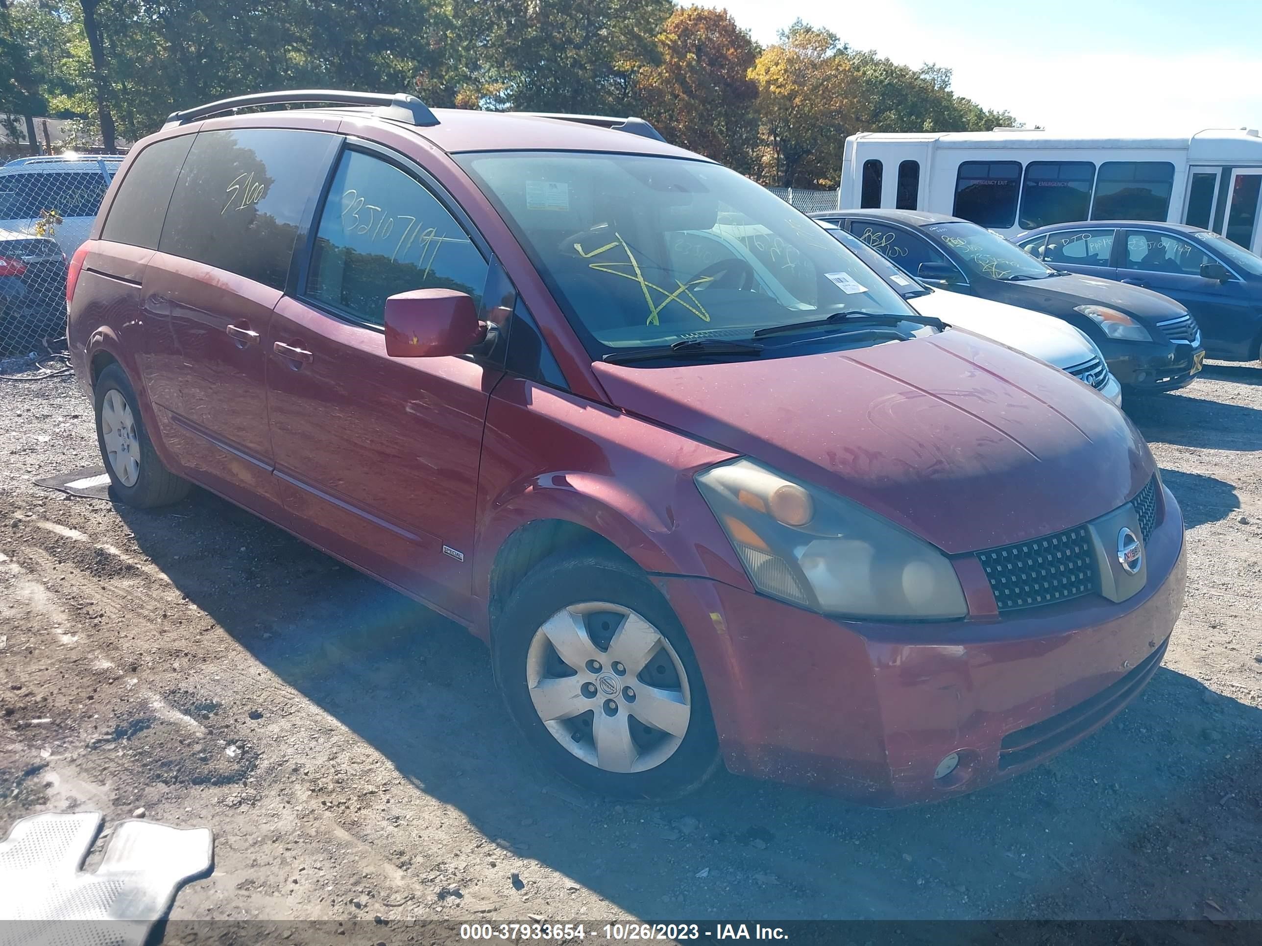 NISSAN QUEST 2006 5n1bv28u56n121921