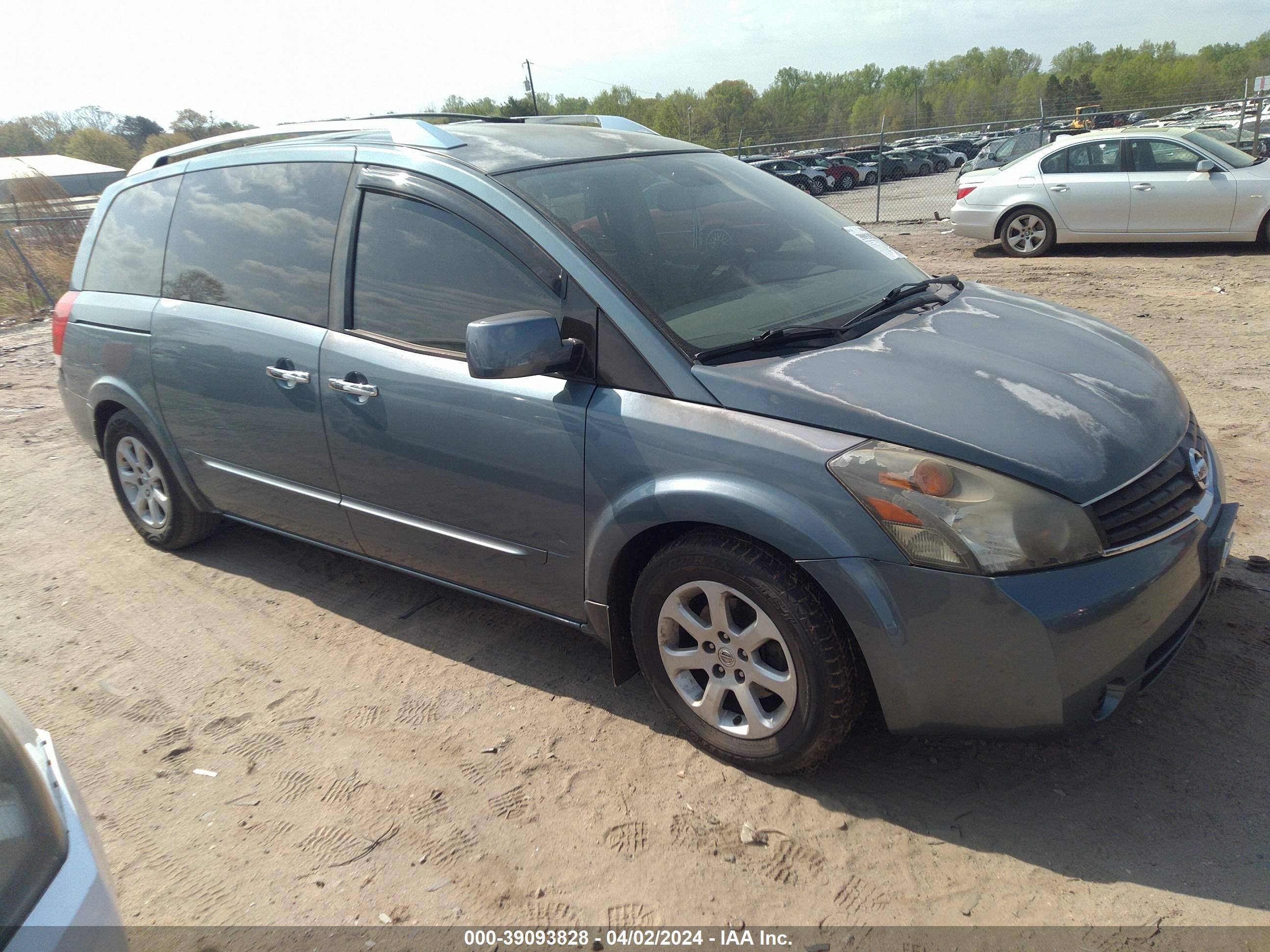 NISSAN QUEST 2008 5n1bv28ux8n117348