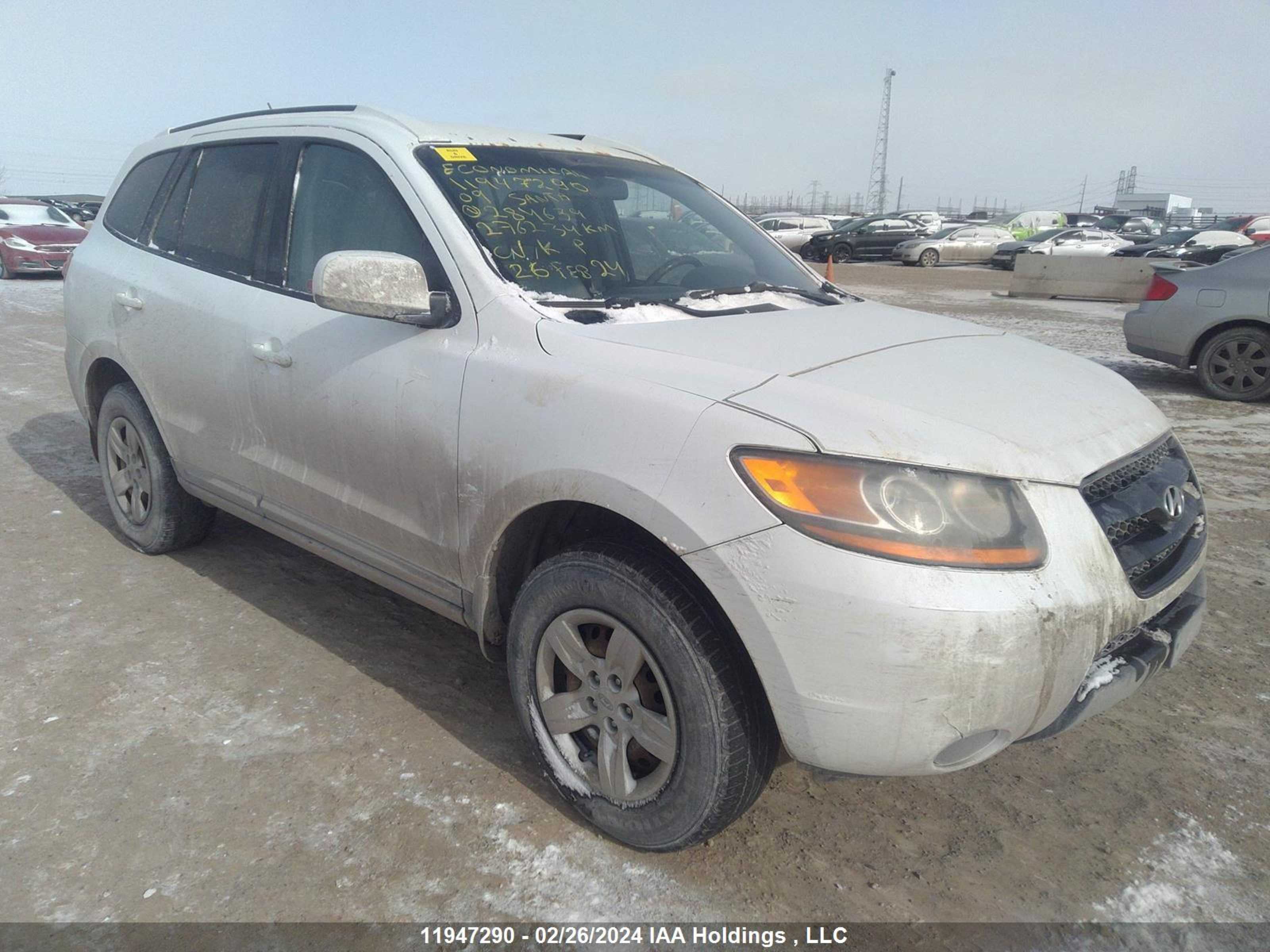 HYUNDAI SANTA FE 2009 5nmsg13d29h284639