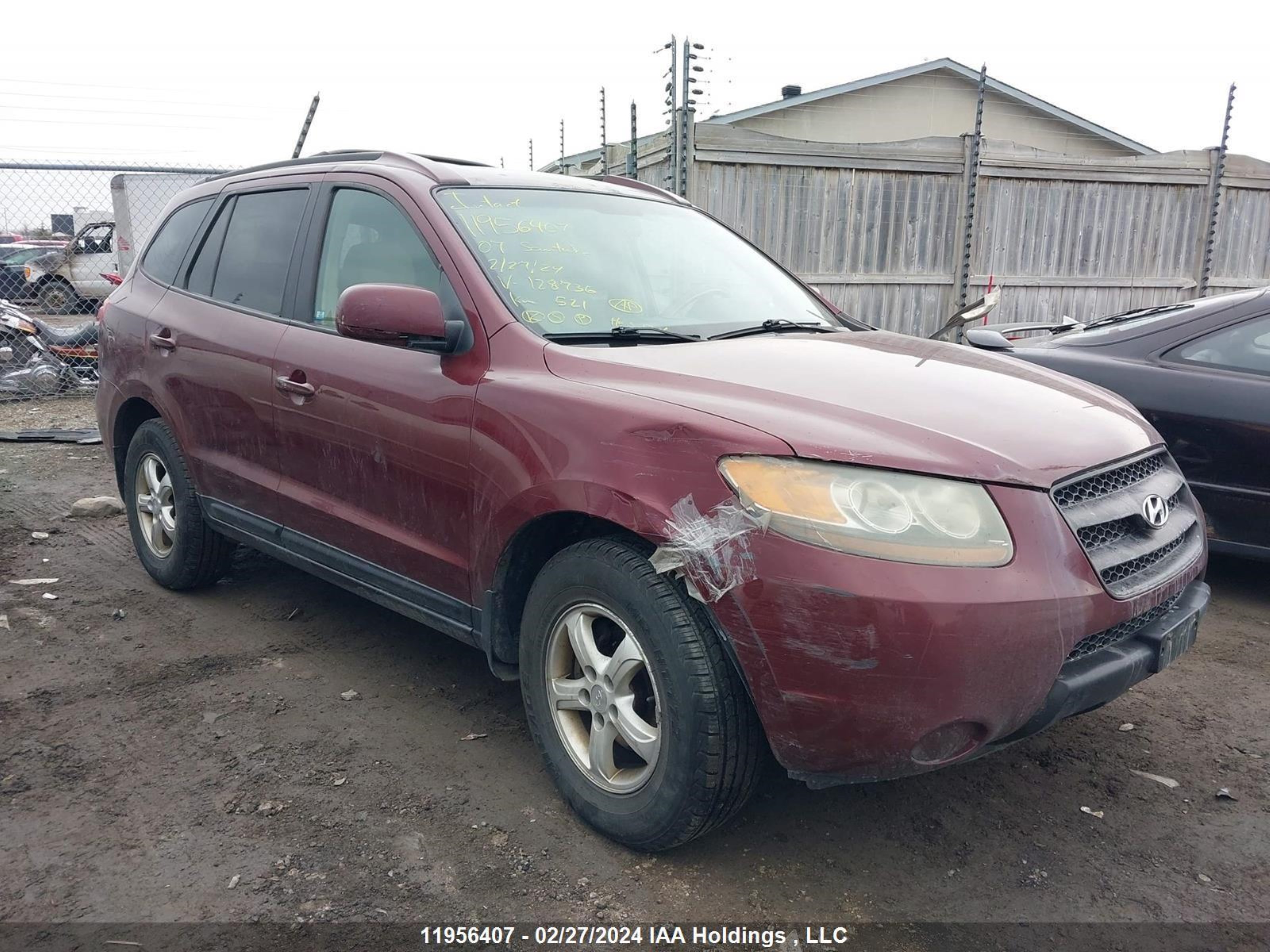 HYUNDAI SANTA FE 2007 5nmsg13d37h128736