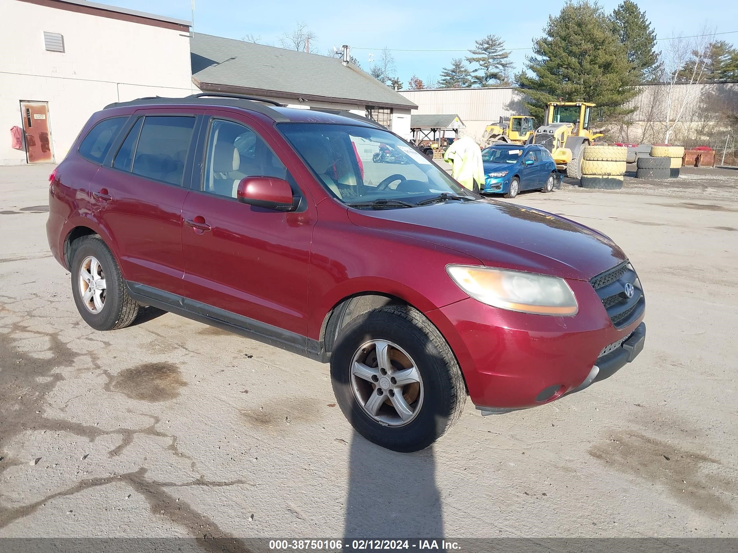 HYUNDAI SANTA FE 2008 5nmsg13d68h152854