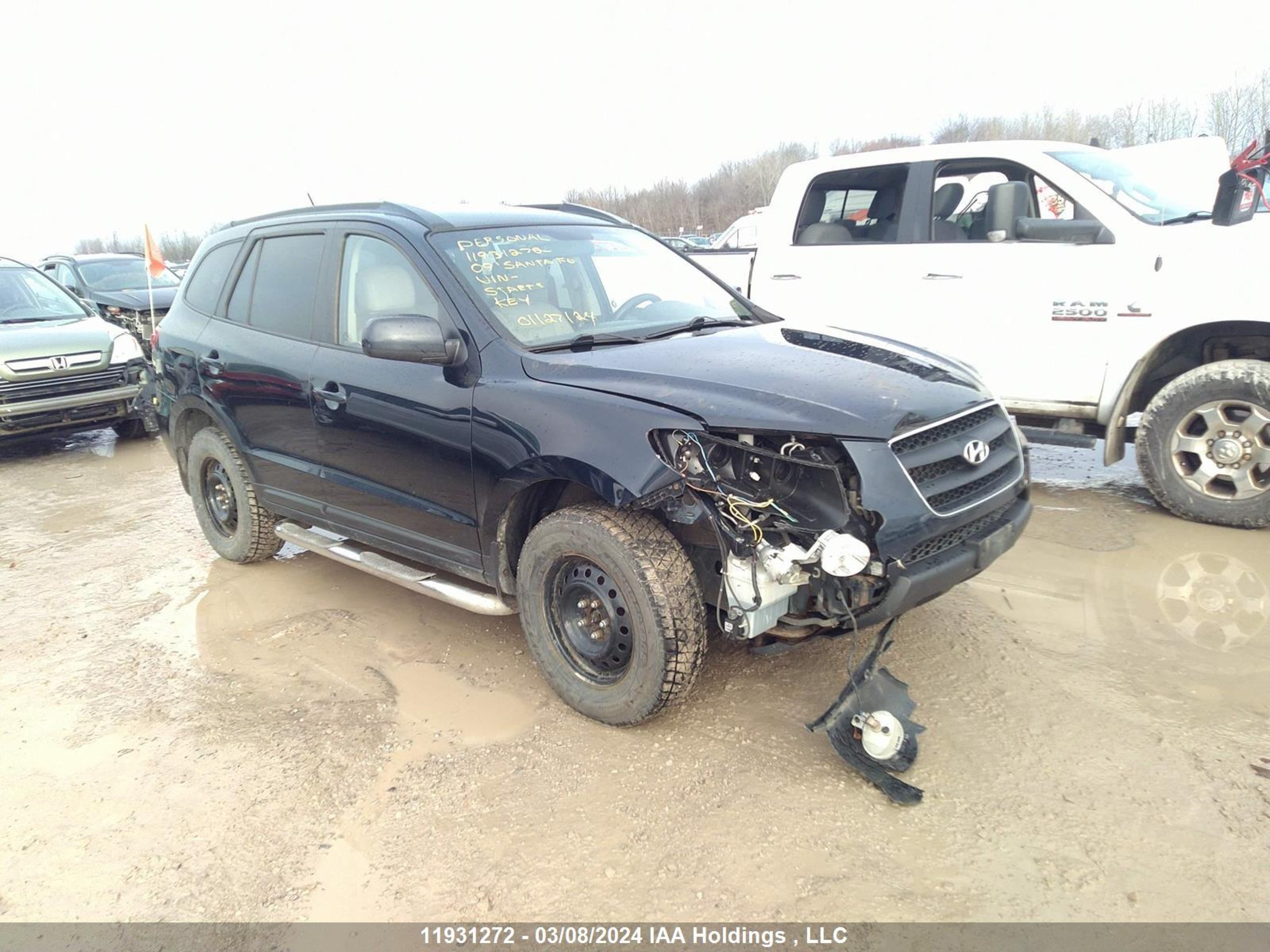 HYUNDAI SANTA FE 2009 5nmsg73e79h234573