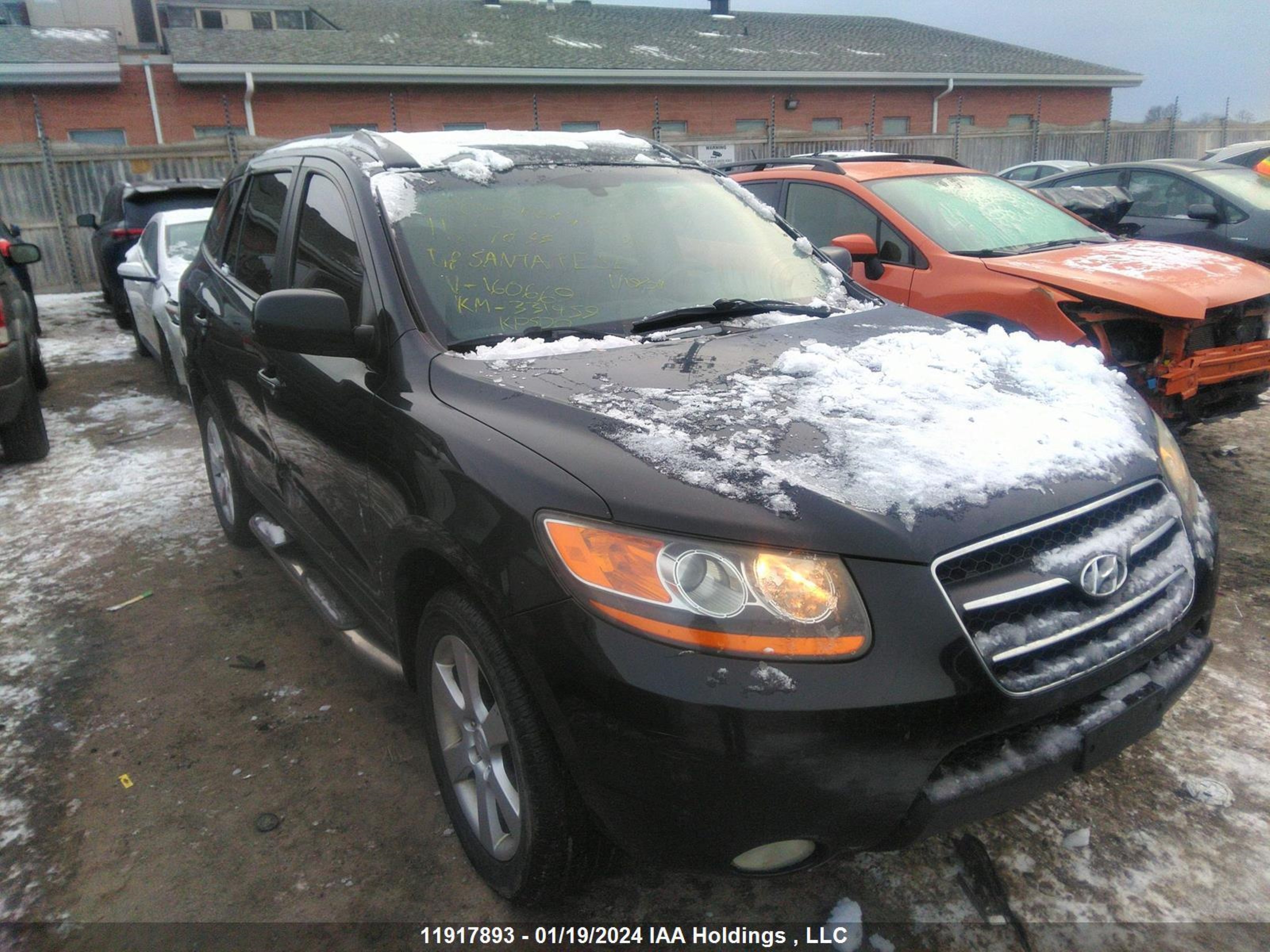 HYUNDAI SANTA FE 2008 5nmsh73e68h160669