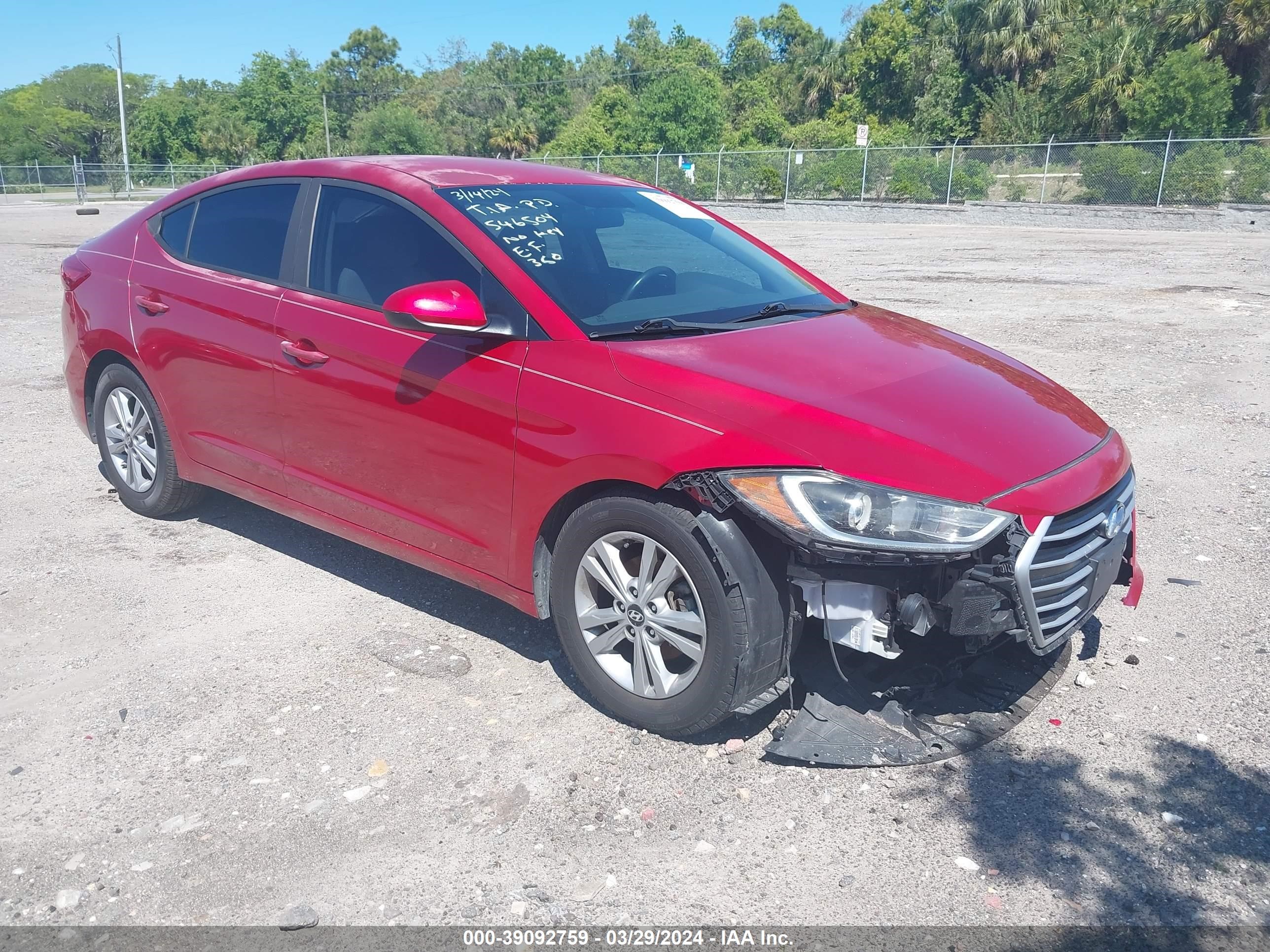 HYUNDAI ELANTRA 2017 5npd84lf1hh053936