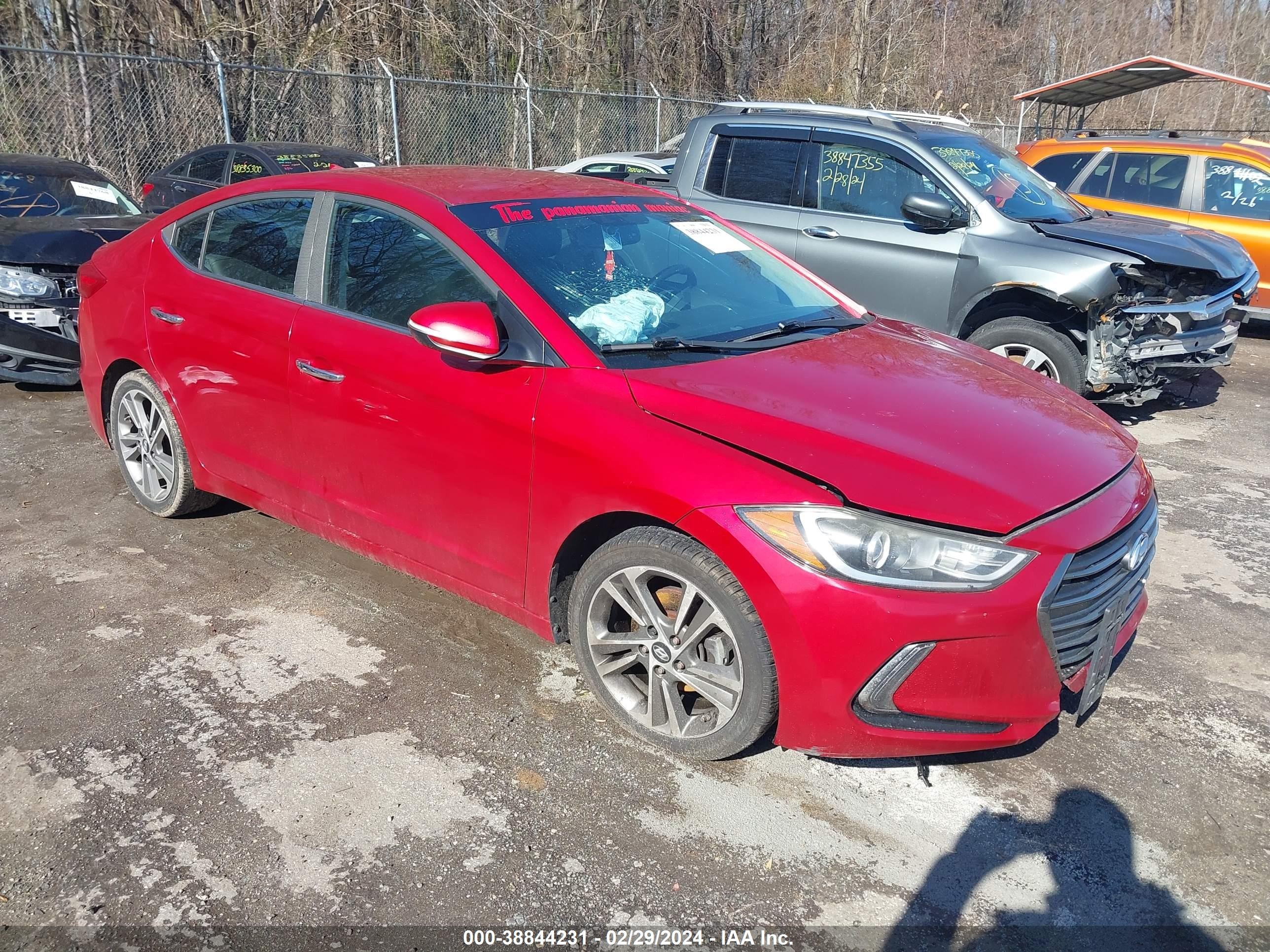 HYUNDAI ELANTRA 2017 5npd84lf3hh013311