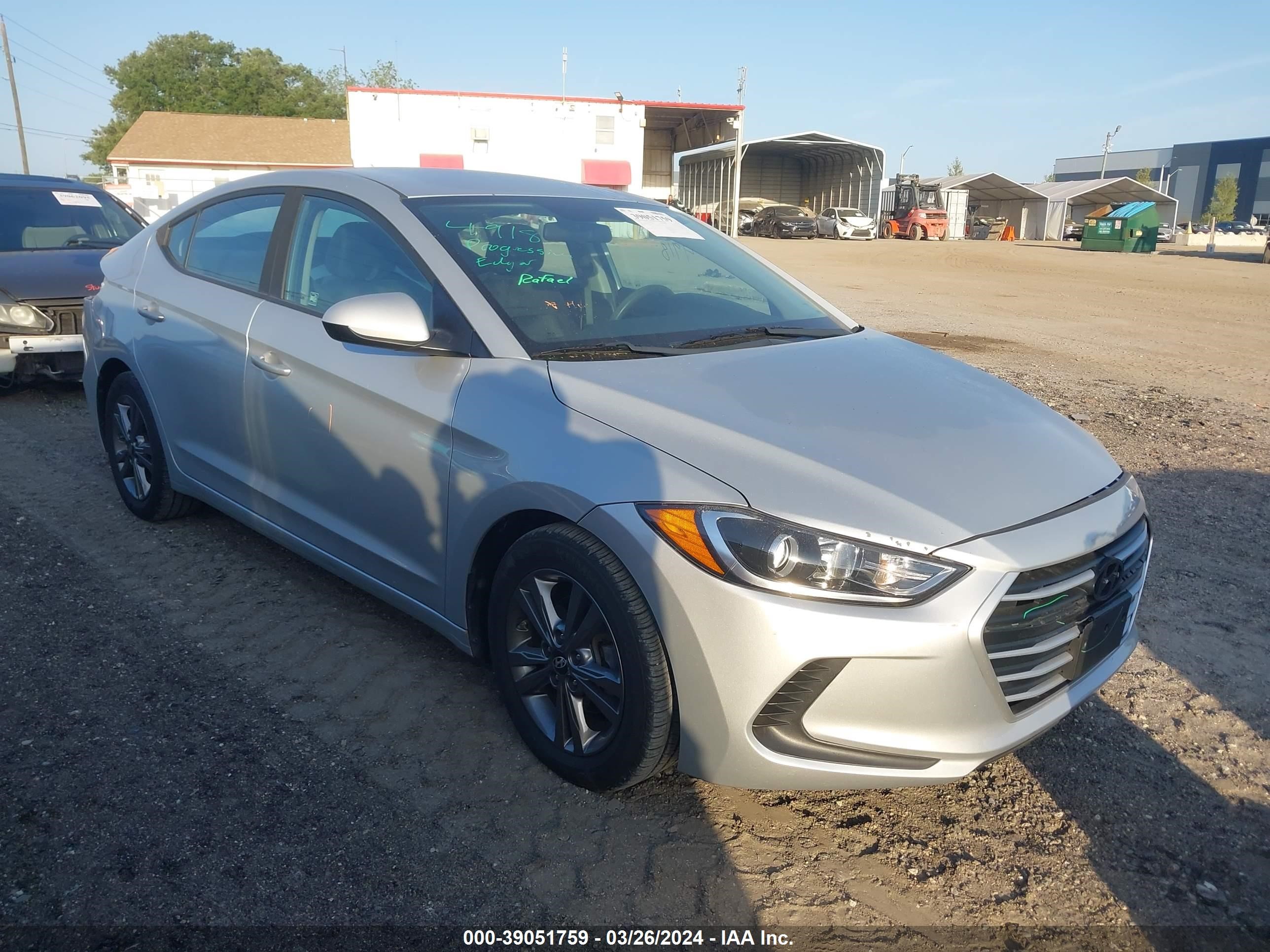 HYUNDAI ELANTRA 2018 5npd84lf8jh232674