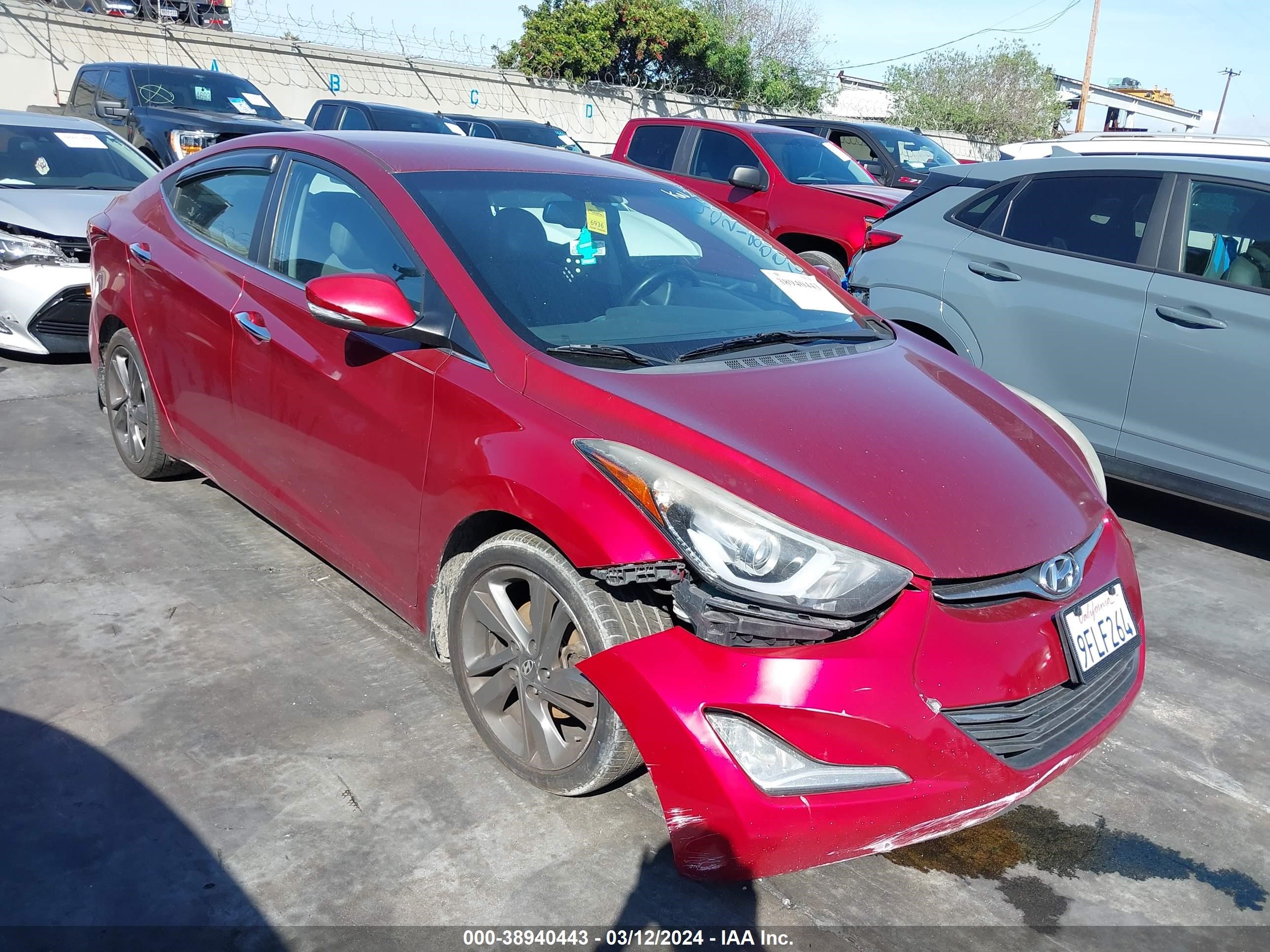 HYUNDAI ELANTRA 2014 5npdh4ae4eh536326