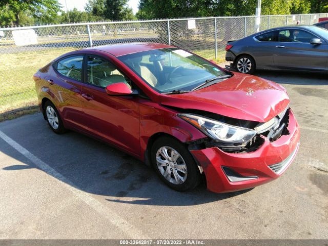 HYUNDAI ELANTRA 2016 5npdh4ae6gh752049