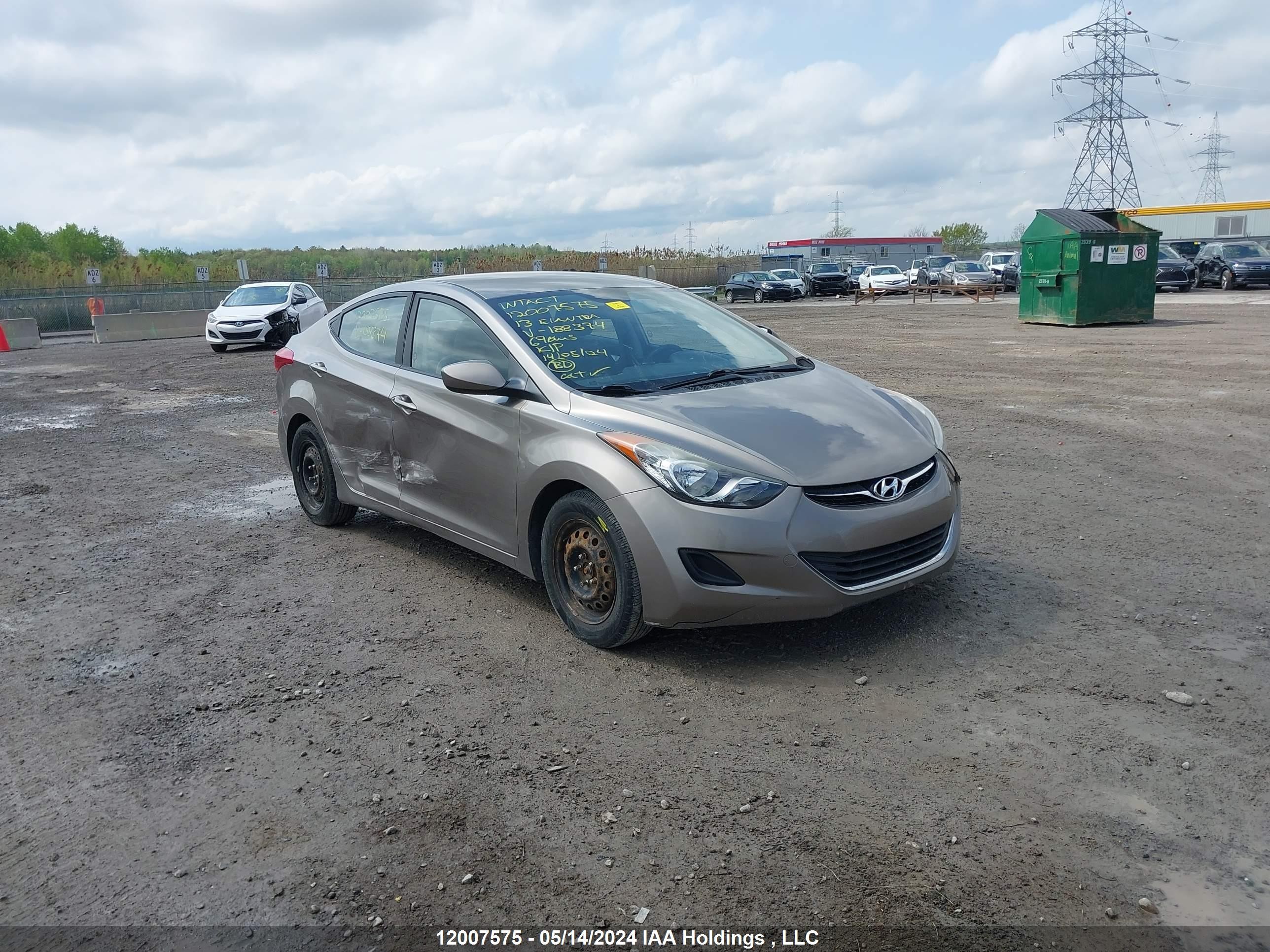 HYUNDAI ELANTRA 2013 5npdh4ae7dh188374