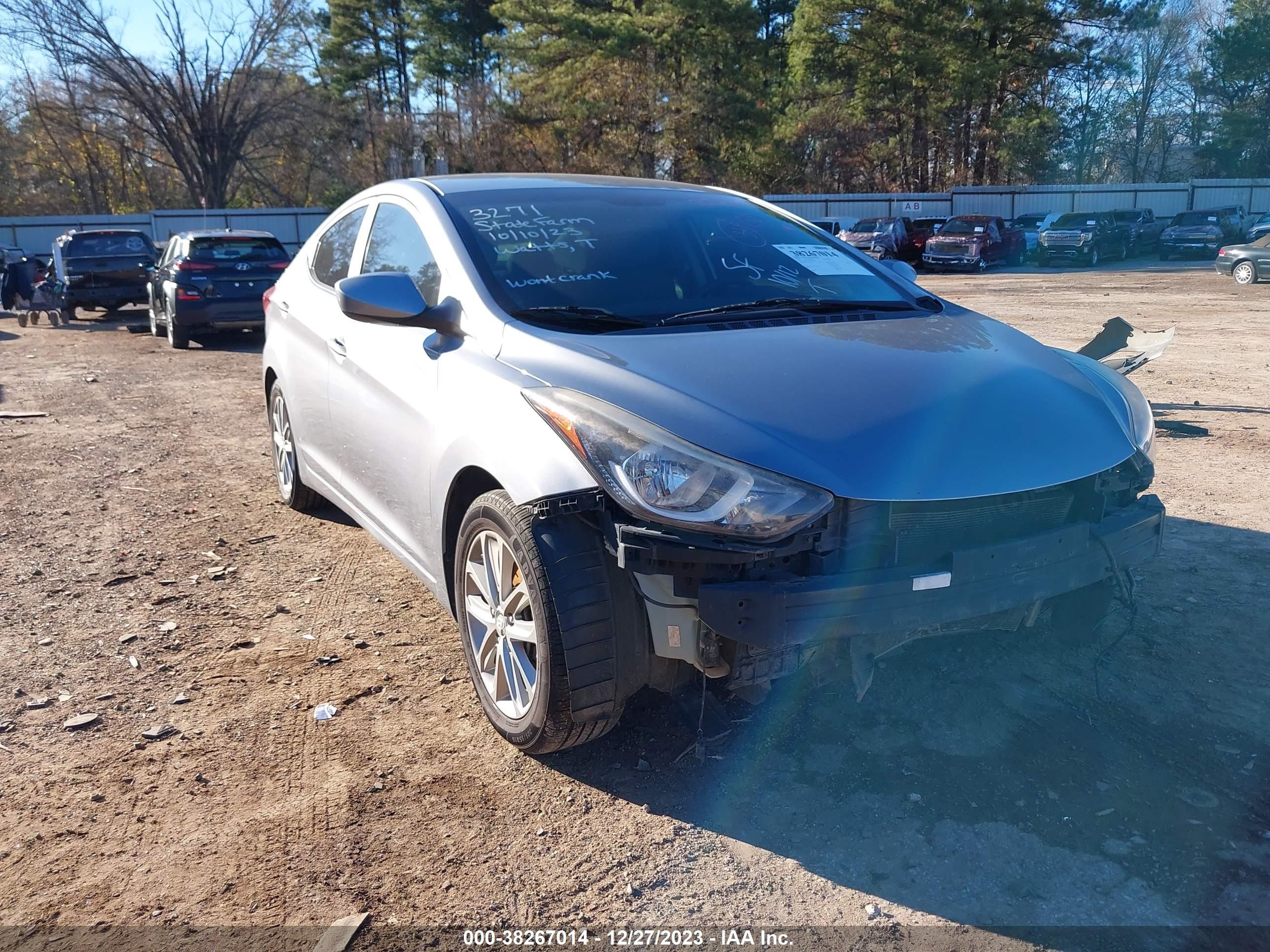 HYUNDAI ELANTRA 2015 5npdh4aexfh548787