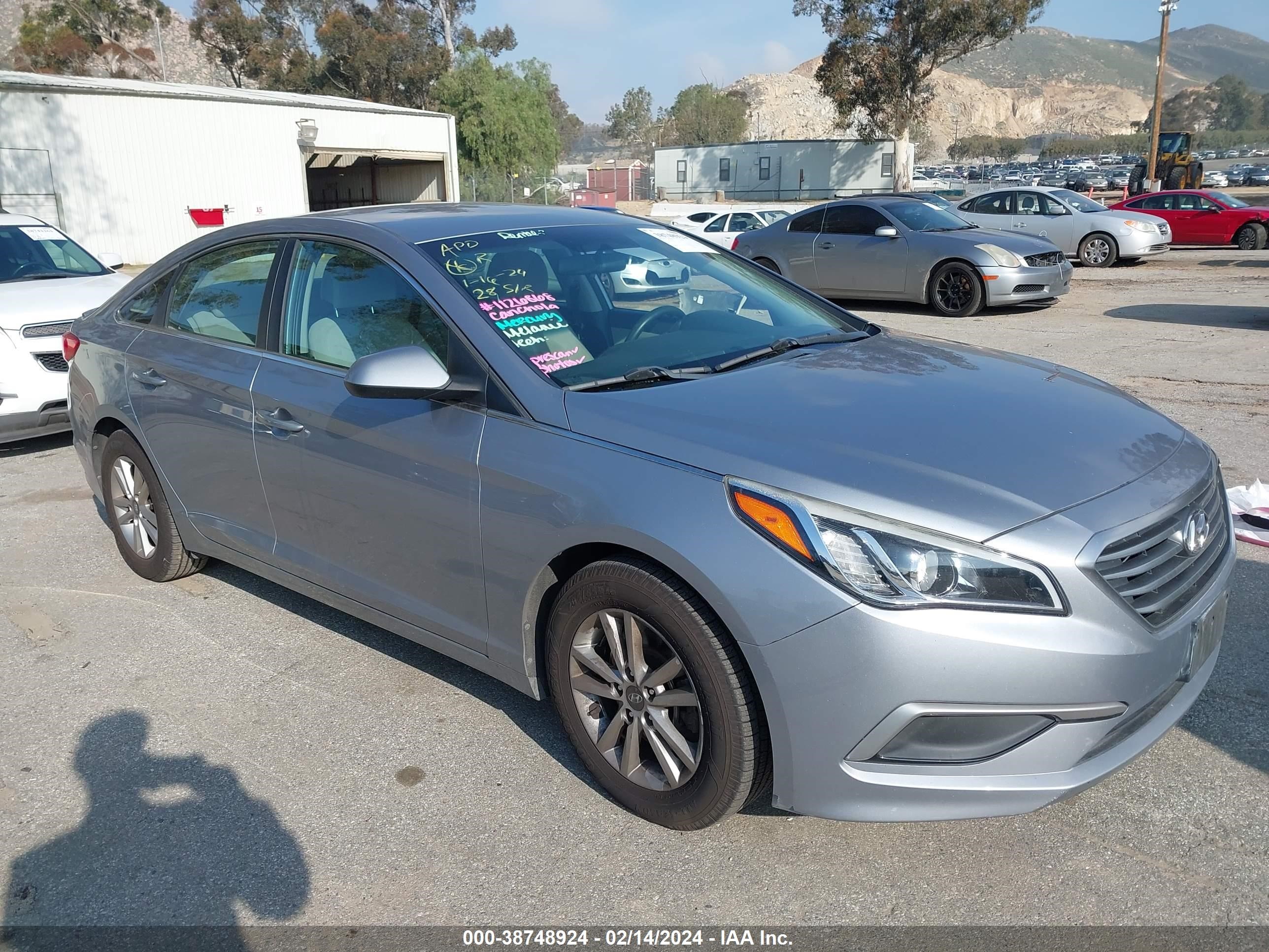 HYUNDAI SONATA 2017 5npe24af5hh497510