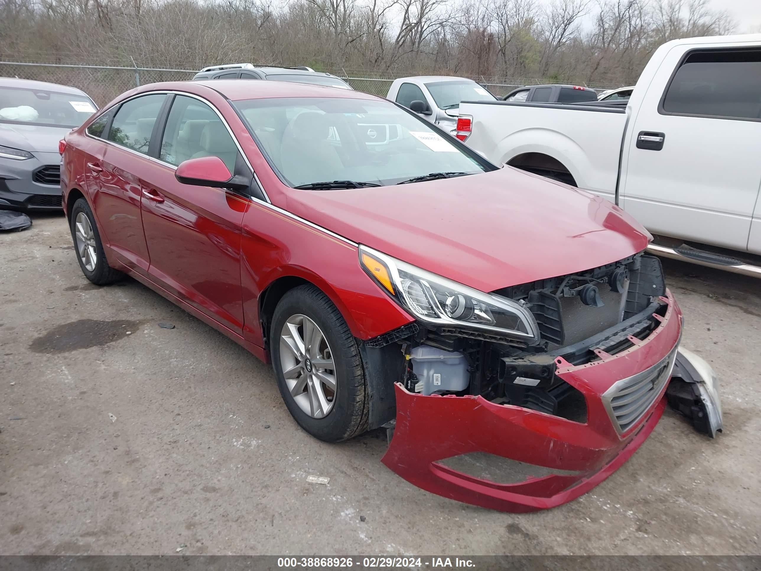 HYUNDAI SONATA 2016 5npe24af8gh319167