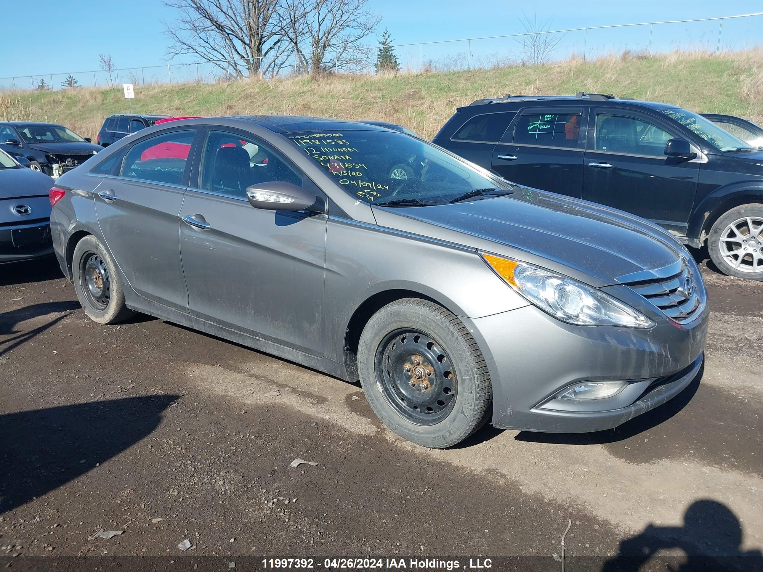 HYUNDAI SONATA 2012 5npec4acxch431854