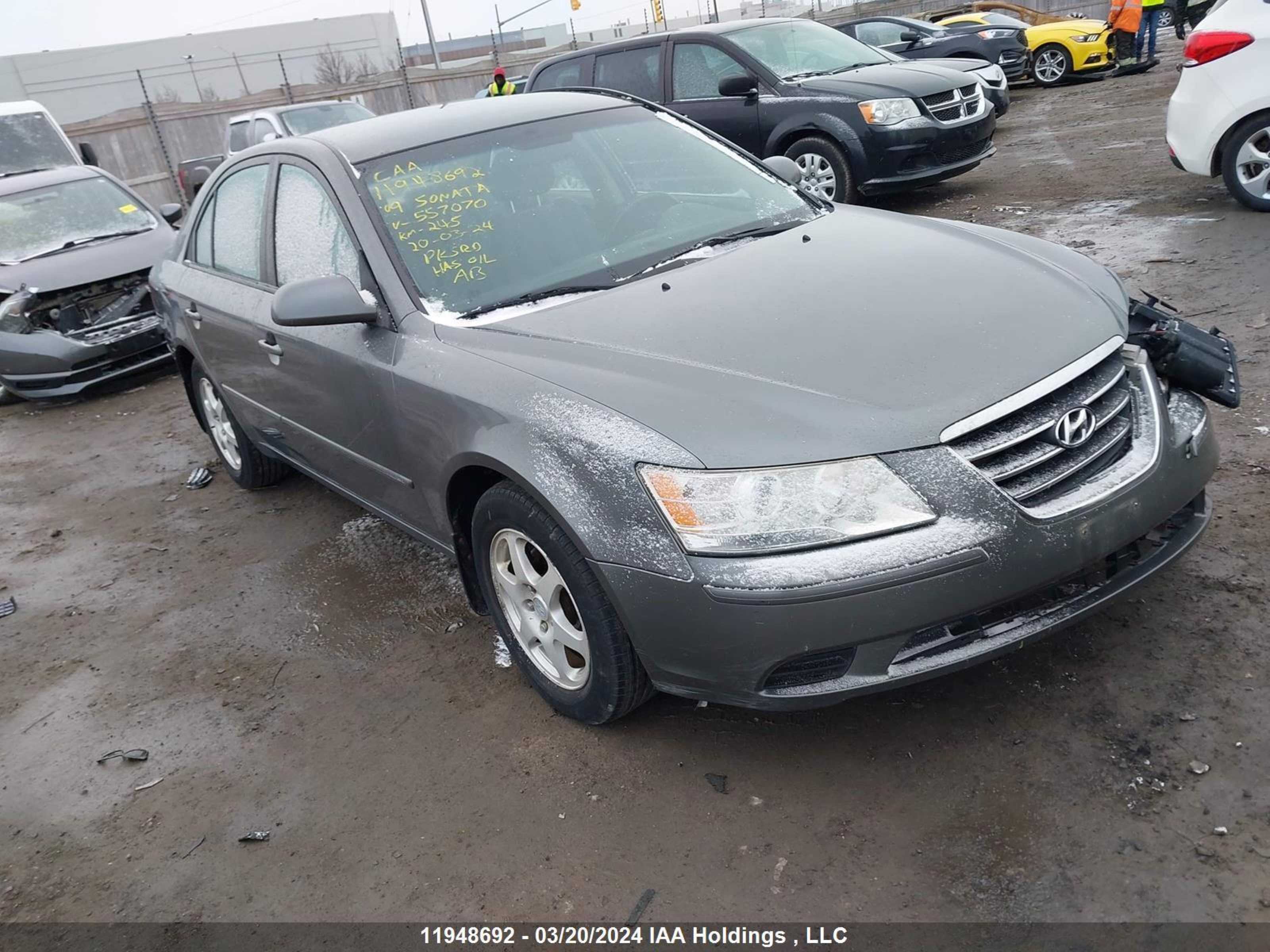 HYUNDAI SONATA 2009 5npet46c19h557070