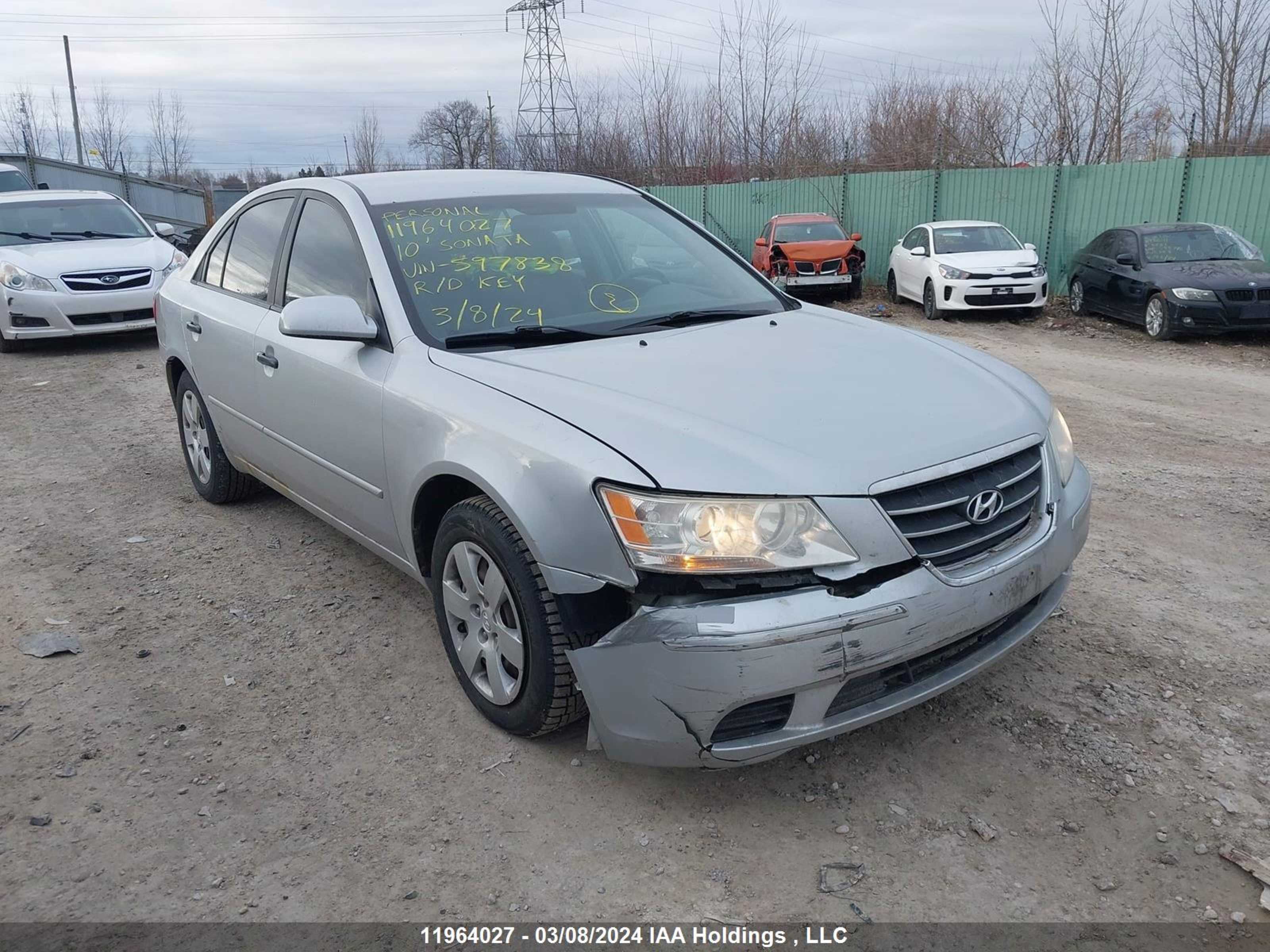 HYUNDAI SONATA 2010 5npet4ac1ah597838