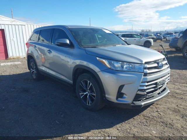 TOYOTA HIGHLANDER HYBRID 2019 5tdbgrfh8ks069718