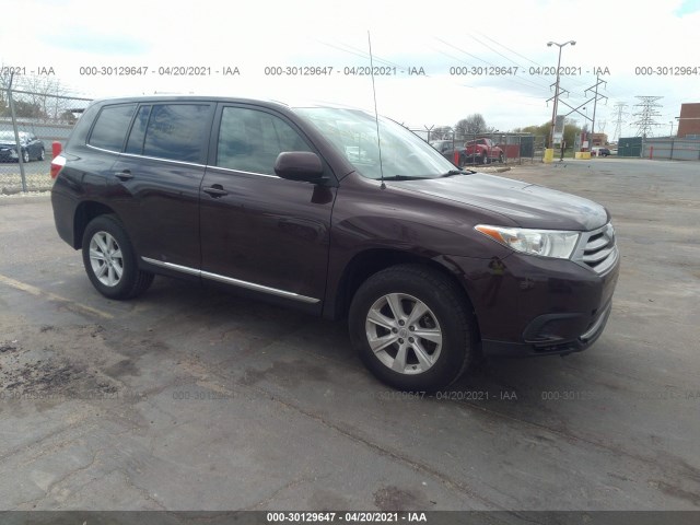 TOYOTA HIGHLANDER 2012 5tdbk3eh0cs095681