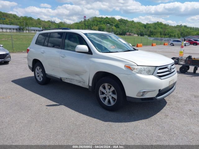 TOYOTA HIGHLANDER 2012 5tdbk3eh0cs118845