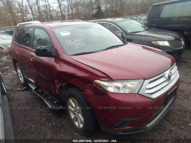 TOYOTA HIGHLANDER 2012 5tdbk3eh1cs093633