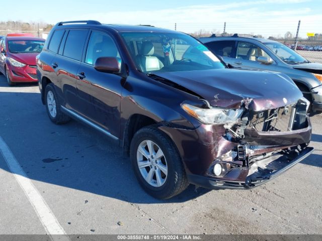 TOYOTA HIGHLANDER 2013 5tdbk3eh2ds177316