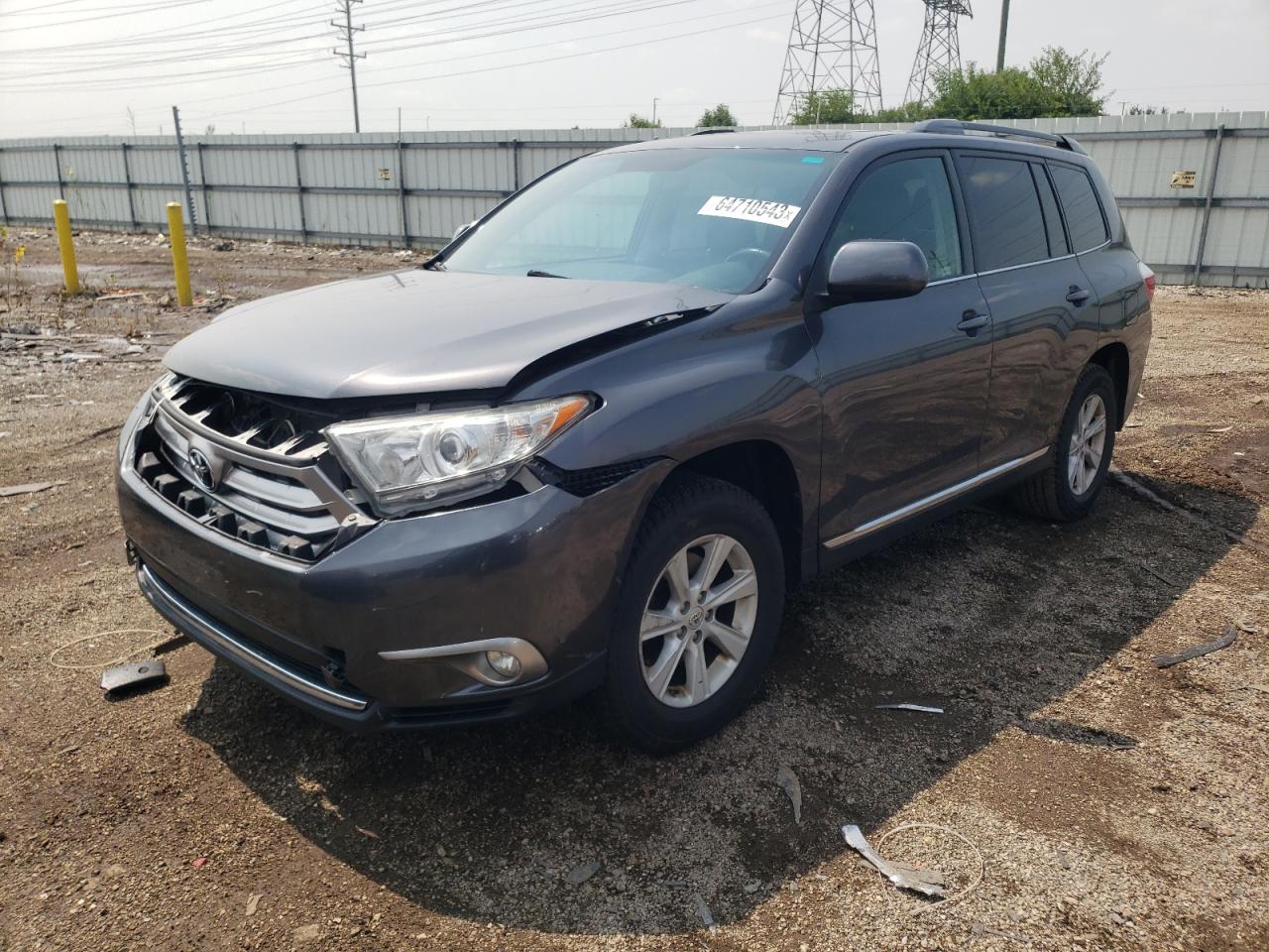 TOYOTA HIGHLANDER 2012 5tdbk3eh4cs108464