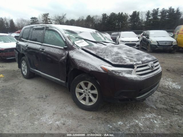 TOYOTA HIGHLANDER 2013 5tdbk3eh5ds187600