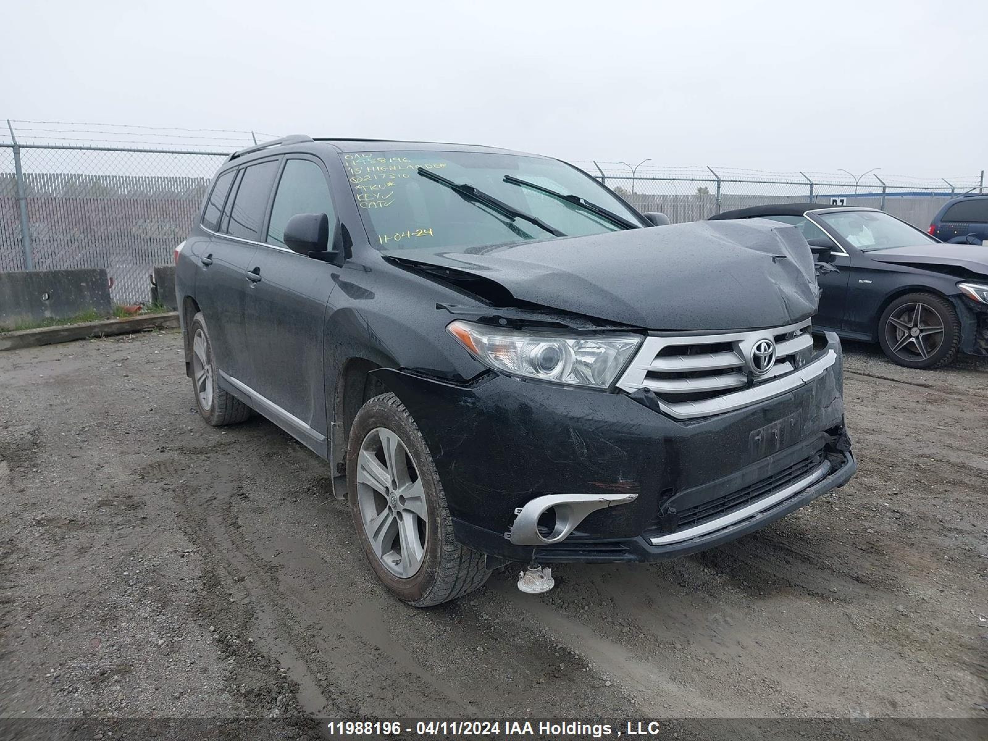 TOYOTA HIGHLANDER 2013 5tdbk3eh5ds217310