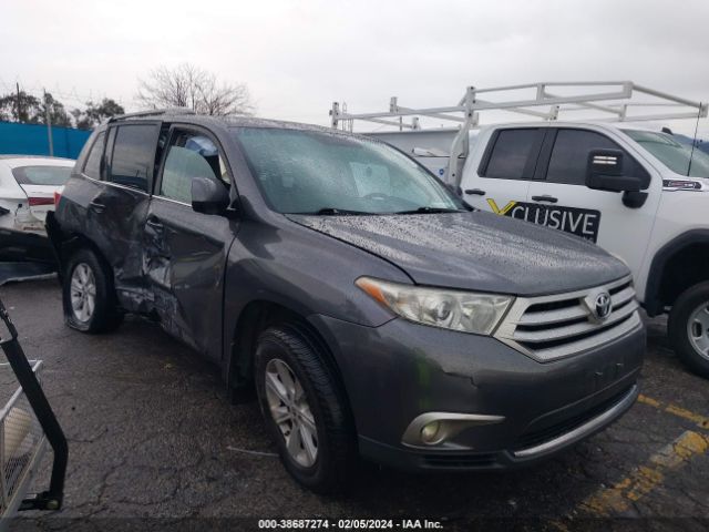 TOYOTA HIGHLANDER 2012 5tdbk3eh6cs140087