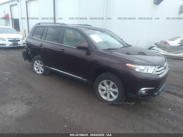 TOYOTA HIGHLANDER 2012 5tdbk3eh7cs114484