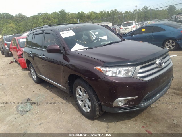 TOYOTA HIGHLANDER 2012 5tdbk3eh7cs159537