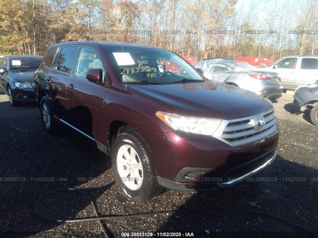 TOYOTA HIGHLANDER 2012 5tdbk3eh8cs110556