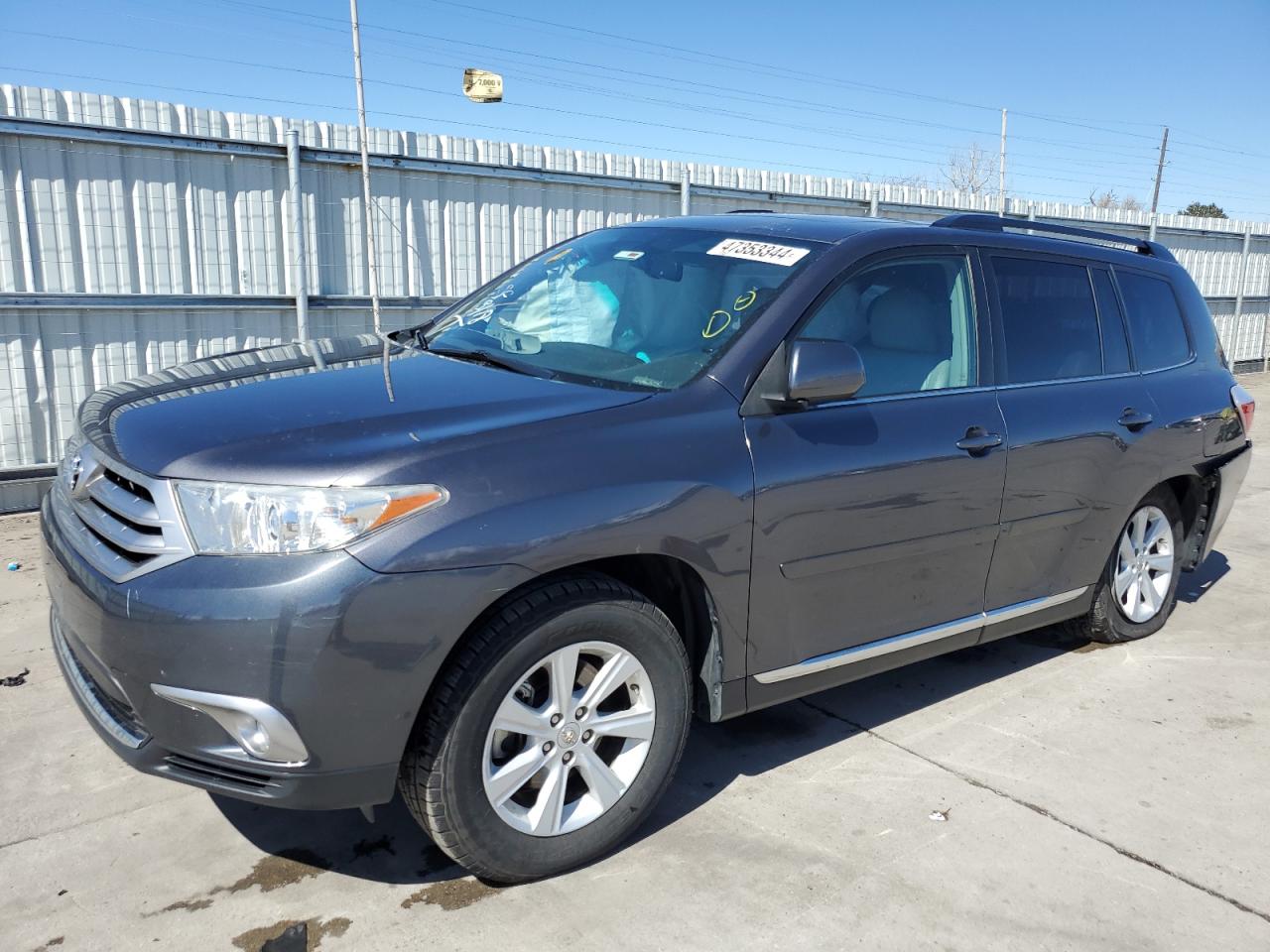 TOYOTA HIGHLANDER 2012 5tdbk3eh8cs167453