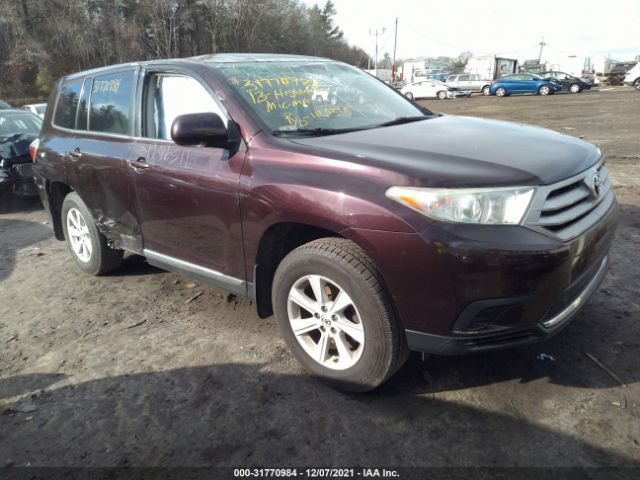 TOYOTA HIGHLANDER 2013 5tdbk3eh9ds206973