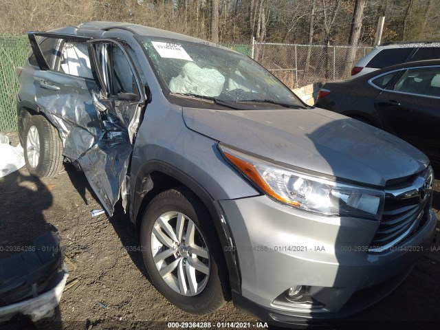 TOYOTA HIGHLANDER 2015 5tdbkrfh0fs114297