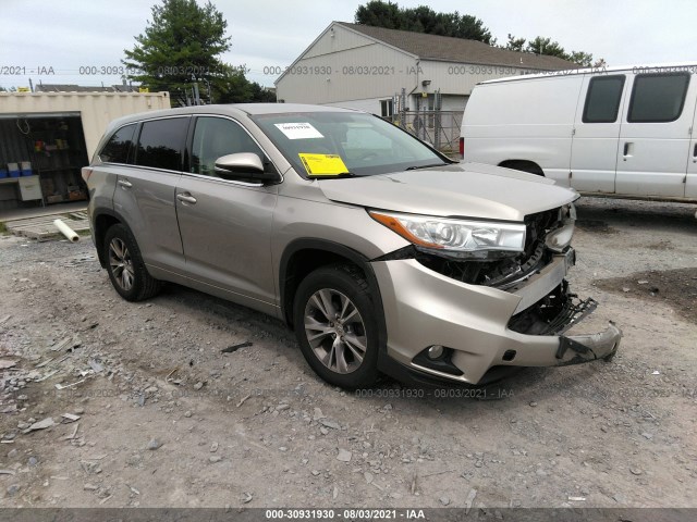 TOYOTA HIGHLANDER 2015 5tdbkrfh1fs194841