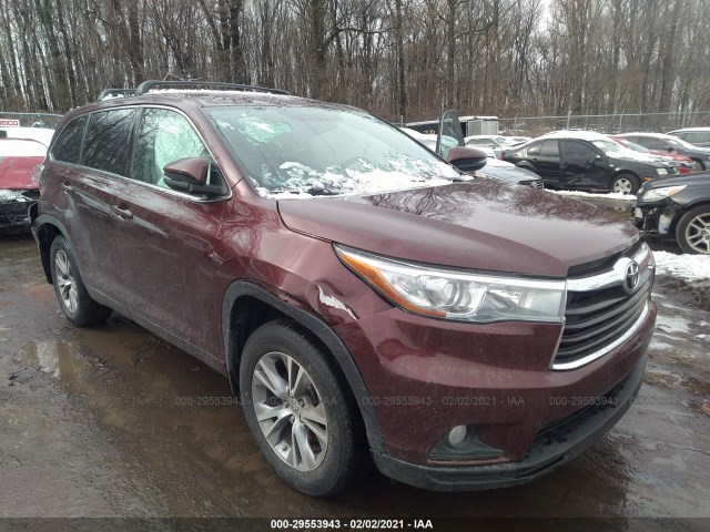 TOYOTA HIGHLANDER 2015 5tdbkrfh2fs144420