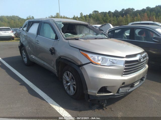 TOYOTA HIGHLANDER 2015 5tdbkrfh2fs200291