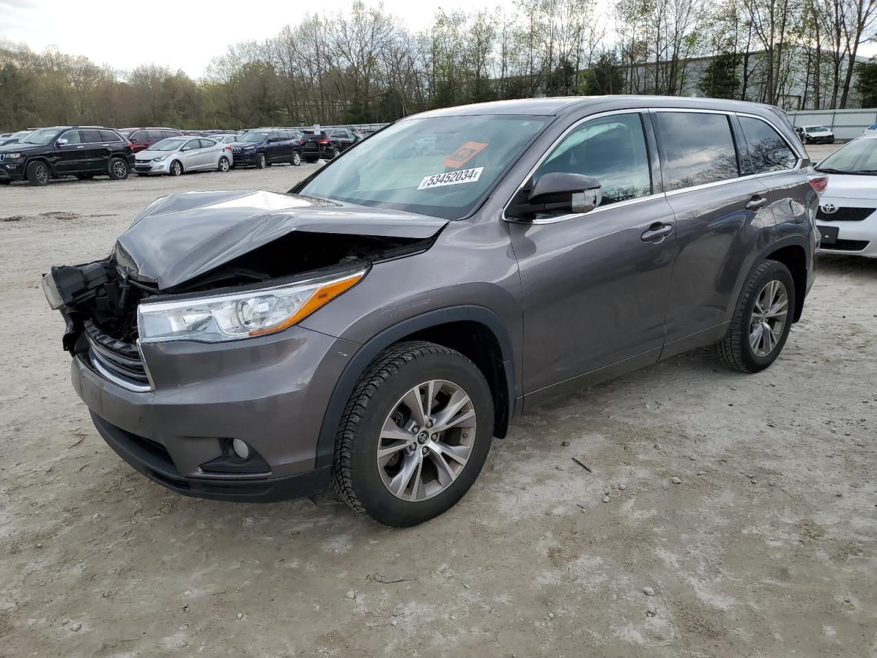 TOYOTA HIGHLANDER 2016 5tdbkrfh2gs314129