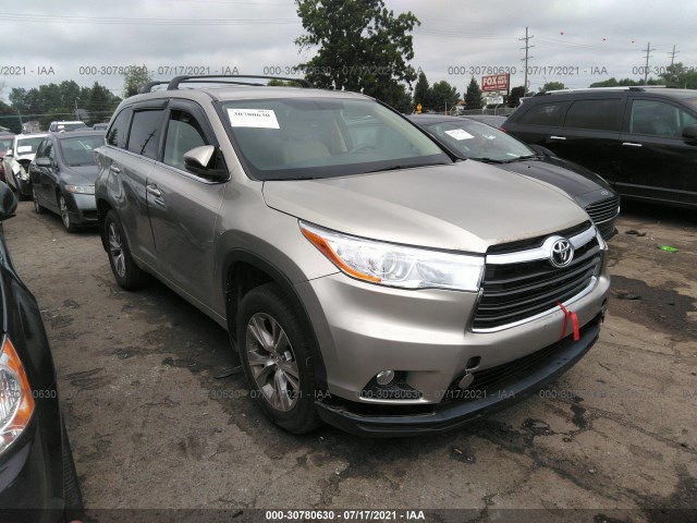 TOYOTA HIGHLANDER 2015 5tdbkrfh3fs144233