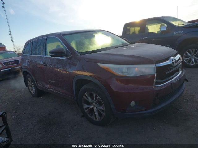 TOYOTA HIGHLANDER 2015 5tdbkrfh3fs161355