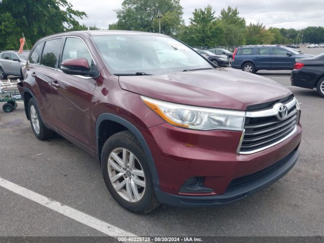 TOYOTA HIGHLANDER 2016 5tdbkrfh3gs318397