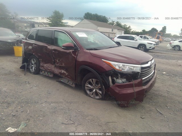 TOYOTA HIGHLANDER 2016 5tdbkrfh3gs335703