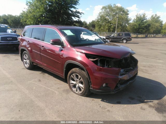 TOYOTA HIGHLANDER 2015 5tdbkrfh5fs147666