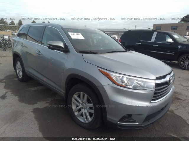 TOYOTA HIGHLANDER 2015 5tdbkrfh5fs184247